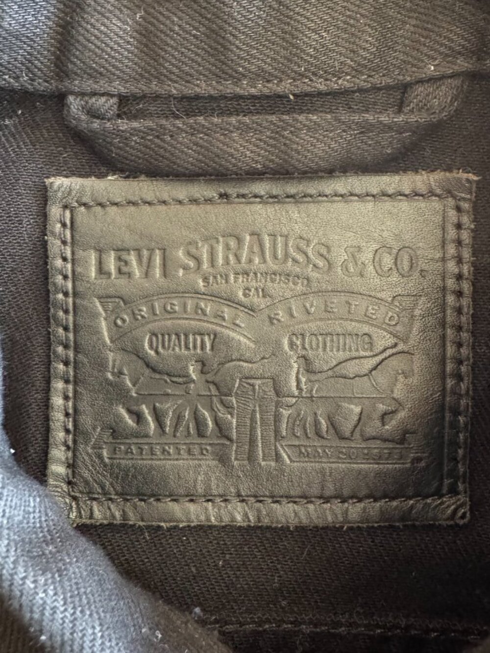 Levi's Men's Trucker Jacket M Black - Picture 5 of 7